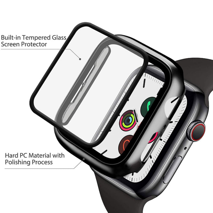 Screen Protector Tempered Glass Cover For Apple Watch Cases