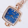 Captivating Square Case with Rhinestone and Pearl Dial Quartz Watches