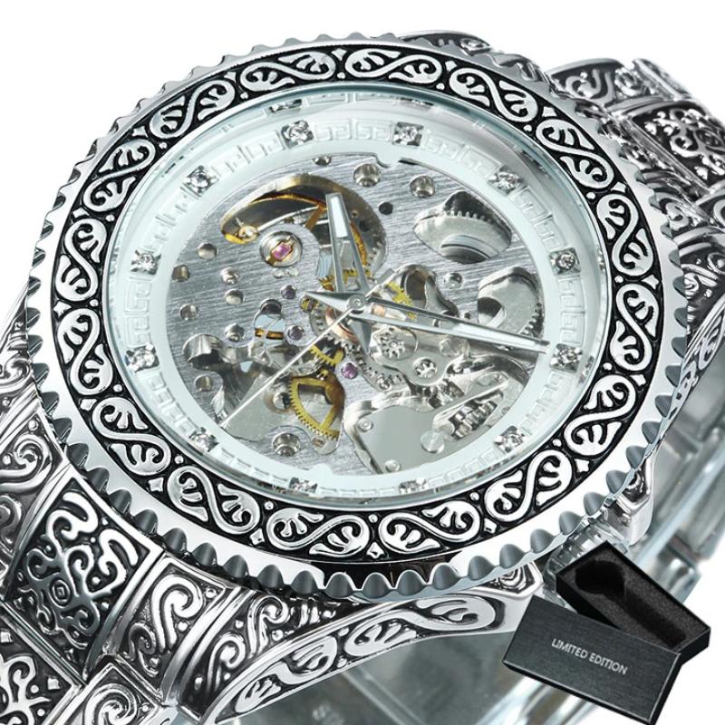 UPDATE PRODUCT TYPE - 3D Vintage Royal Engraved Fashion Automatic Watches