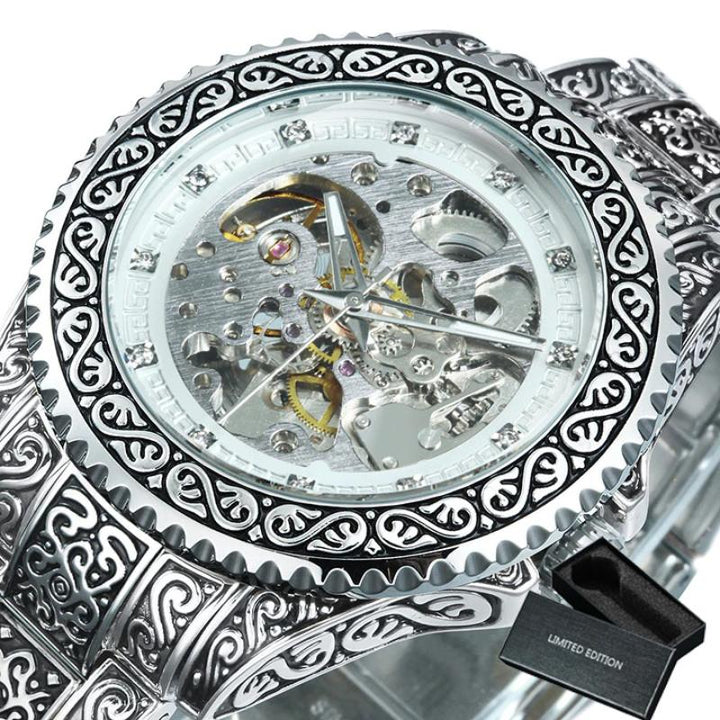 UPDATE PRODUCT TYPE - 3D Vintage Royal Engraved Fashion Automatic Watches
