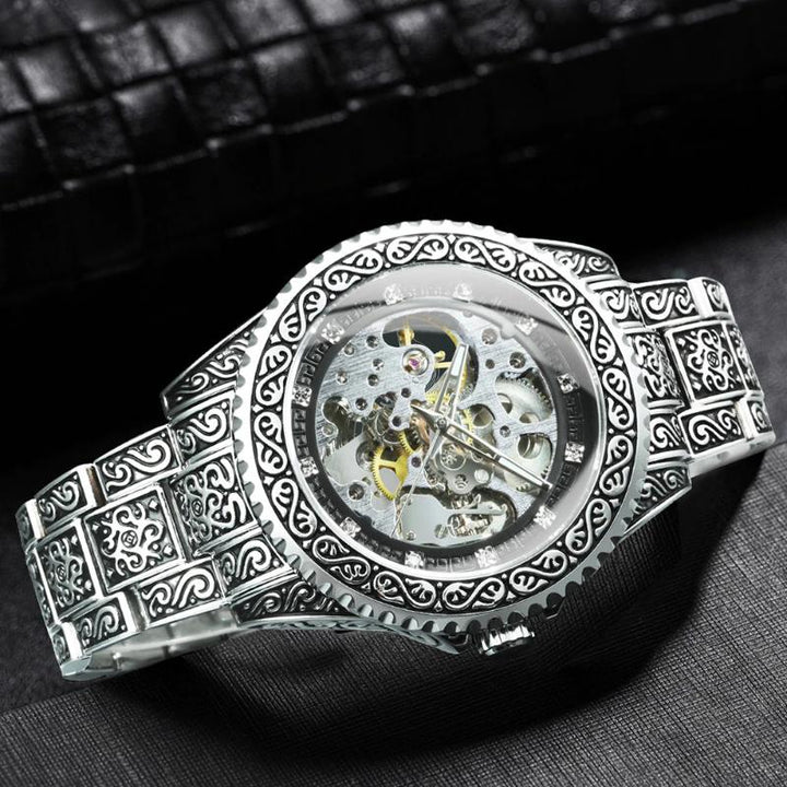 UPDATE PRODUCT TYPE - 3D Vintage Royal Engraved Fashion Automatic Watches