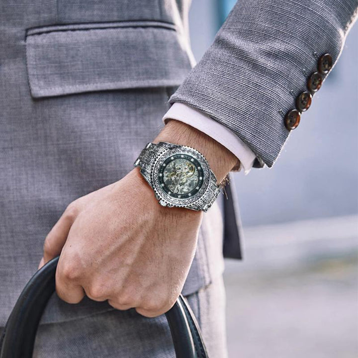 UPDATE PRODUCT TYPE - 3D Vintage Royal Engraved Fashion Automatic Watches