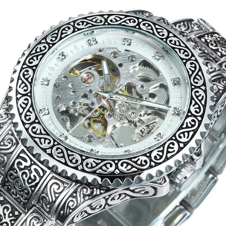 UPDATE PRODUCT TYPE - 3D Vintage Royal Engraved Fashion Automatic Watches