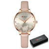 UPDATE PRODUCT TYPE - Charismatic Flower Dial With Vegan Leather Strap Quartz Watch