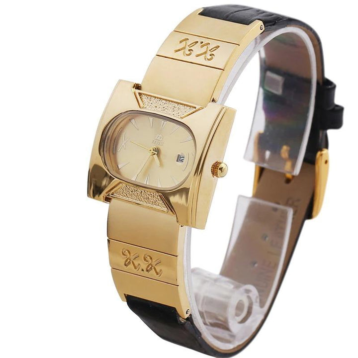 UPDATE PRODUCT TYPE - Unique Style Rectangular Case Vegan Leather Strap Quartz Watches