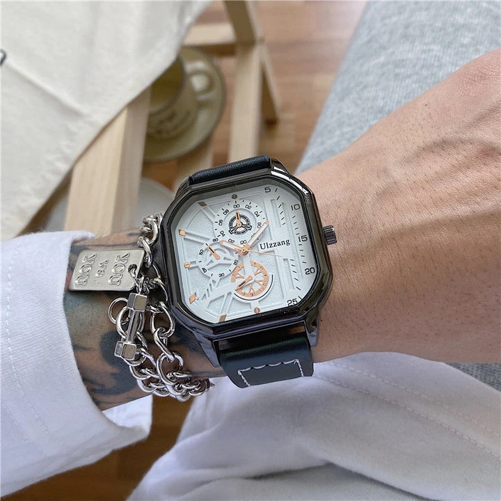 Modern Style Geometric Square Case Quartz Watches