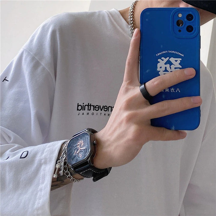 Modern Style Geometric Square Case Quartz Watches