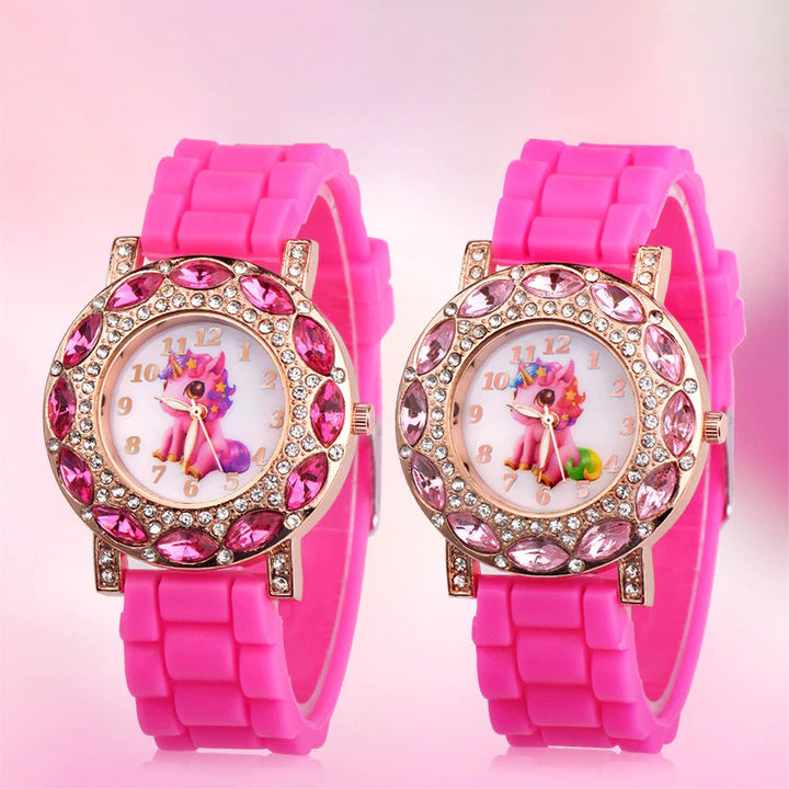 Children's Cartoon Pink Unicorn Fashion Quartz Watches