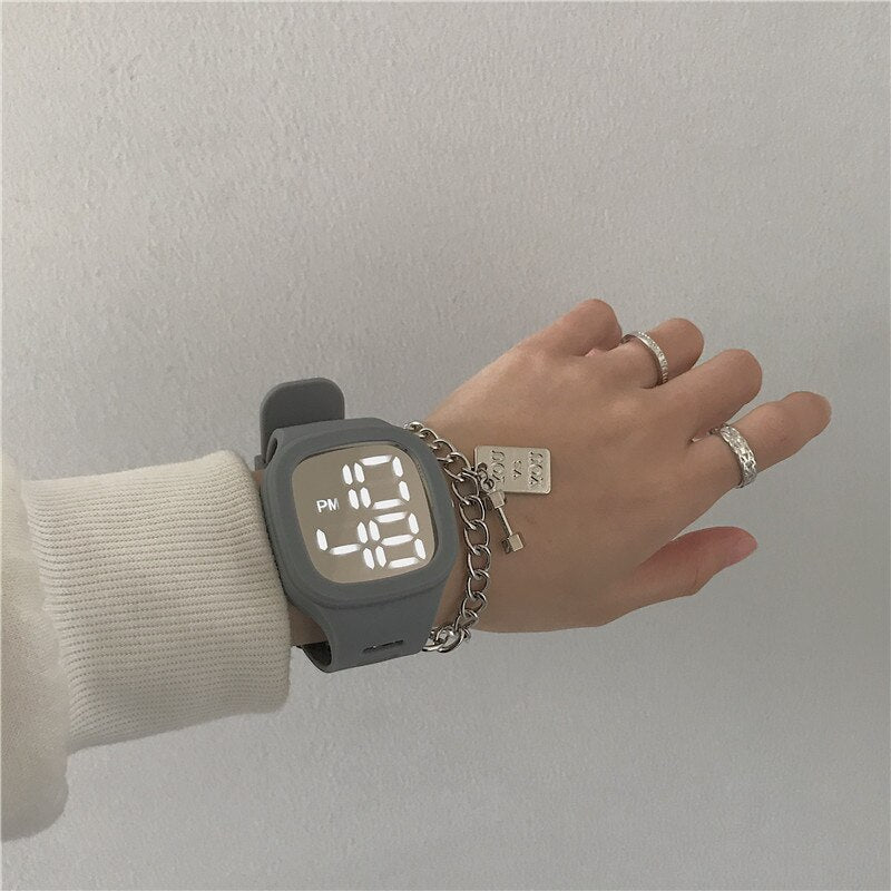 Minimalist Large Square LED Digital Dial Display
