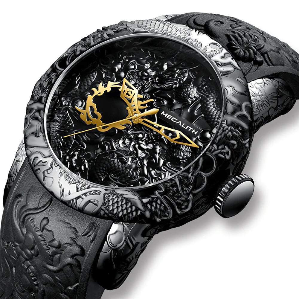 Watch - 3D Gold Dragon Sculpture Quartz Watch