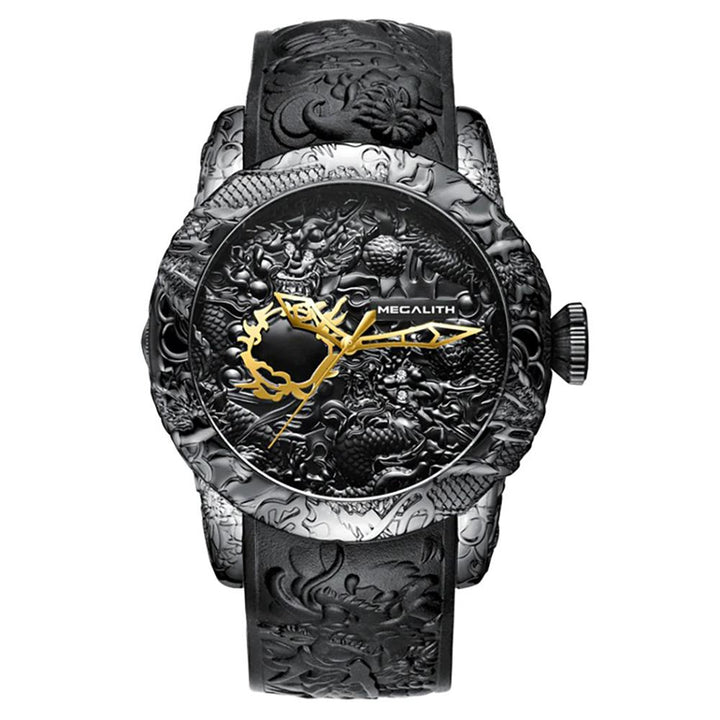 Watch - 3D Gold Dragon Sculpture Quartz Watch
