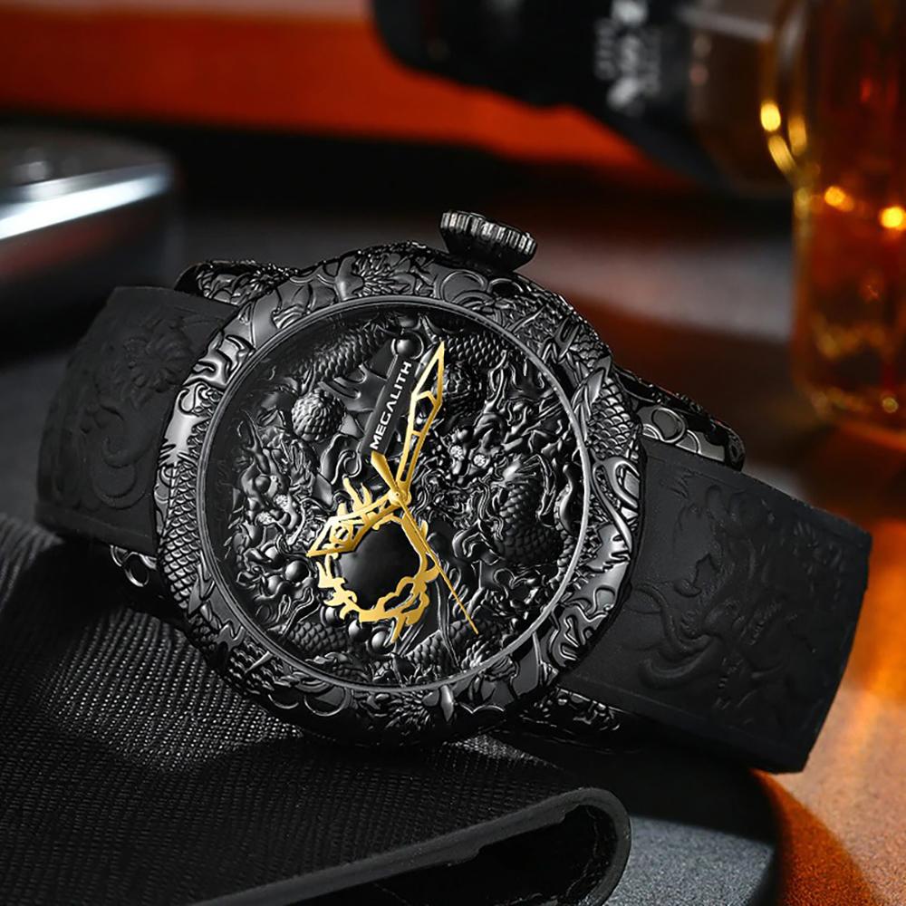 Watch - 3D Gold Dragon Sculpture Quartz Watch