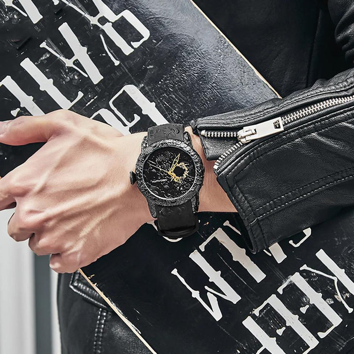 Watch - 3D Gold Dragon Sculpture Quartz Watch
