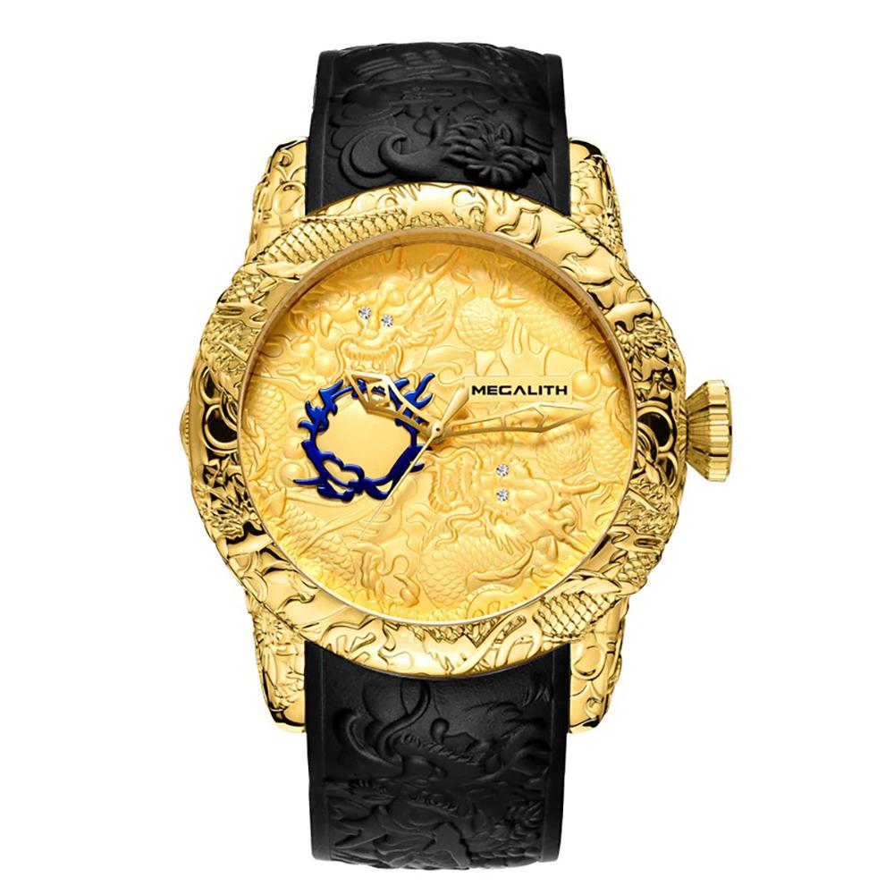 Watch - 3D Gold Dragon Sculpture Quartz Watch
