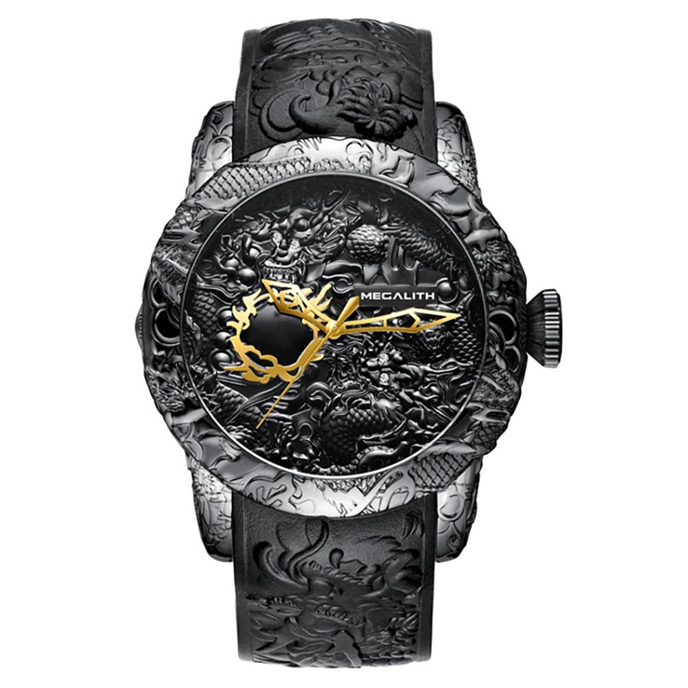 Watch - 3D Gold Dragon Sculpture Quartz Watch