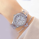 Watch - Brilliant Rhinestones With Stainless Steel Wrist Watch For Women