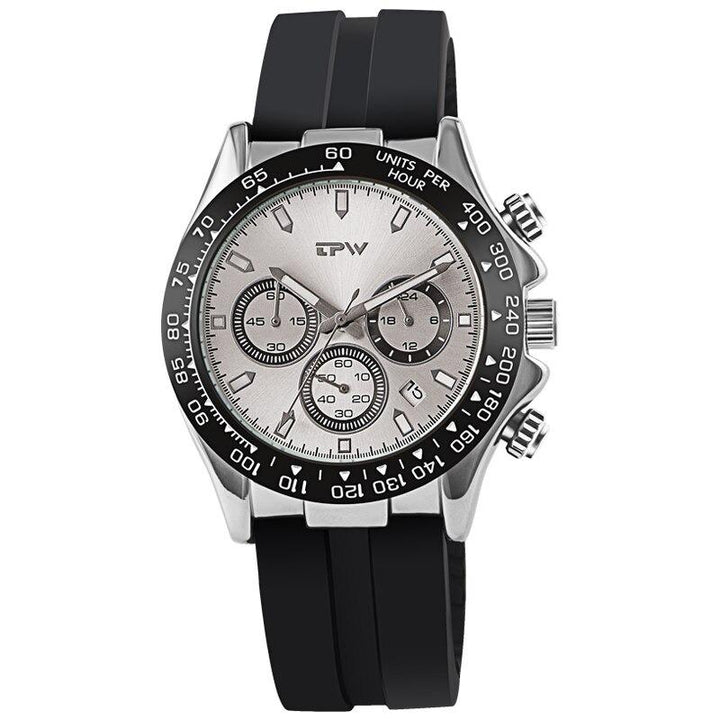 Watch - Captivating Chronograph Quartz Watch With Silicone Band