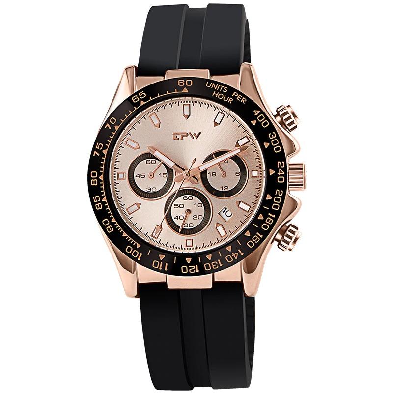 Watch - Captivating Chronograph Quartz Watch With Silicone Band