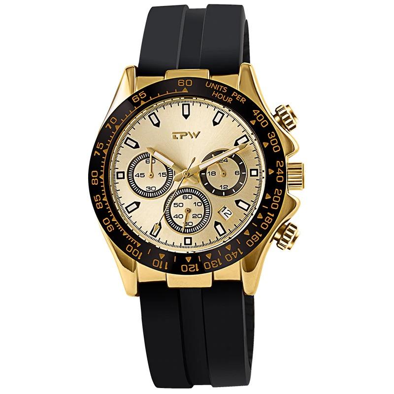 Watch - Captivating Chronograph Quartz Watch With Silicone Band