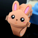 Watch - Cartoon Rabbit With Flip Case Digital Watch For Kids