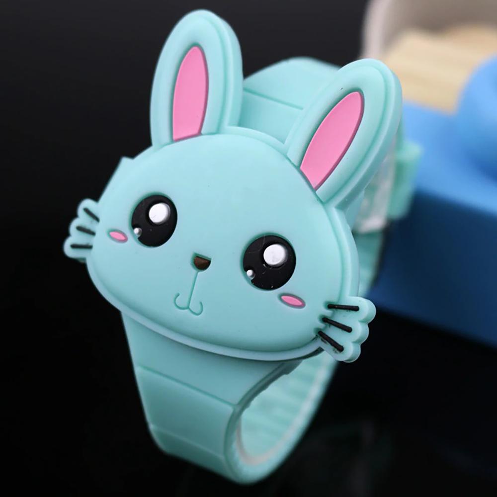 Watch - Cartoon Rabbit With Flip Case Digital Watch For Kids