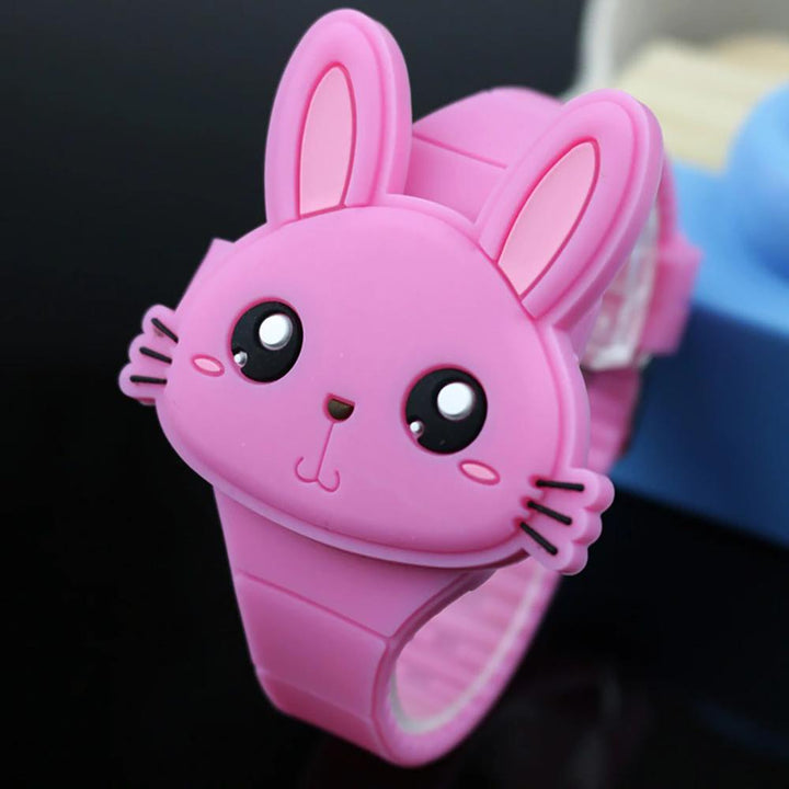 Watch - Cartoon Rabbit With Flip Case Digital Watch For Kids