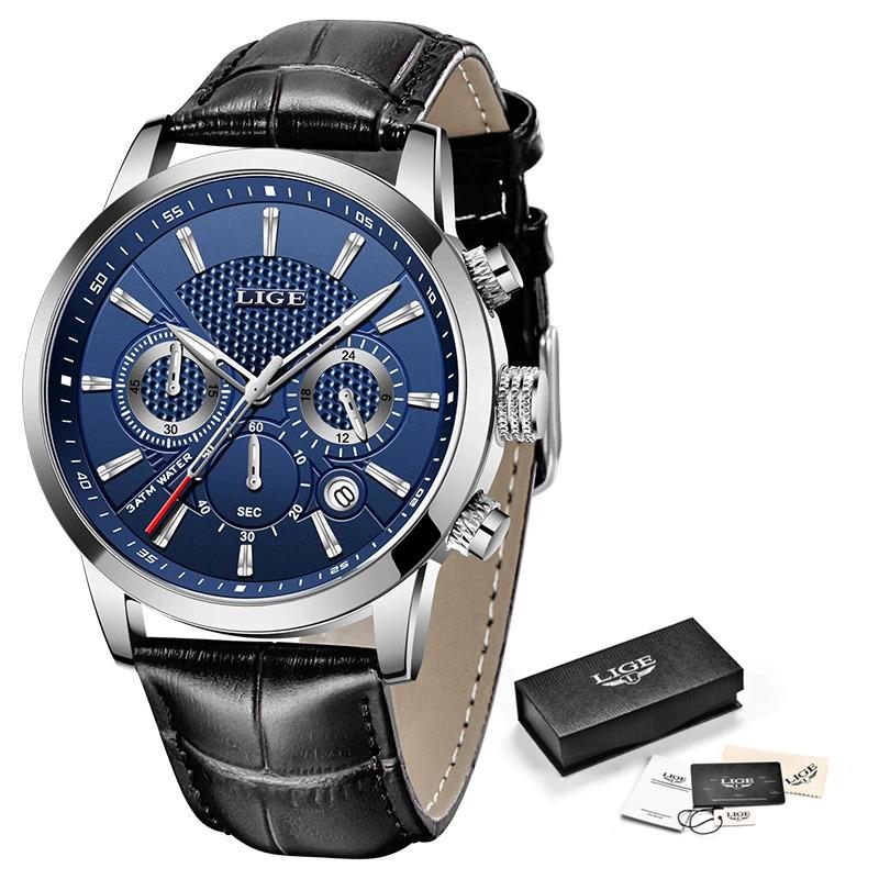 Watch - Casual Leather Strap Chronograph Quartz Watch