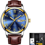 Watch - Casual Leather Strap Chronograph Quartz Watch