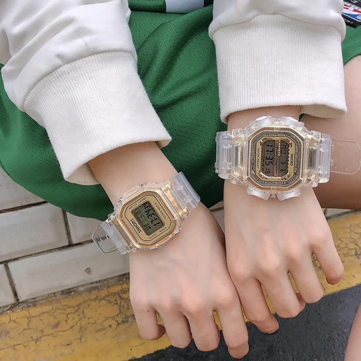 Watch - Casual Transparent Digital Sports Watch