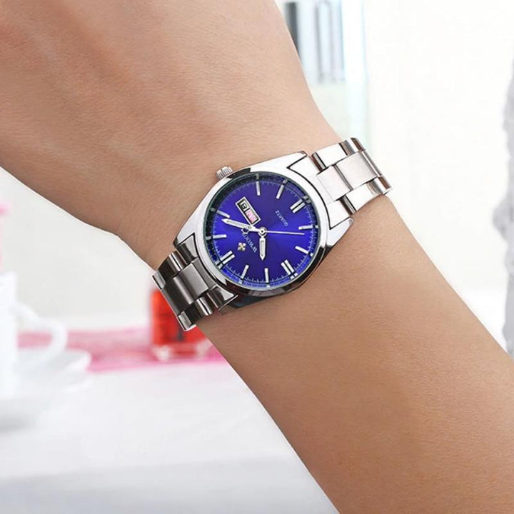 Watch - Classic Full Silver Stainless Steel Quartz Watch