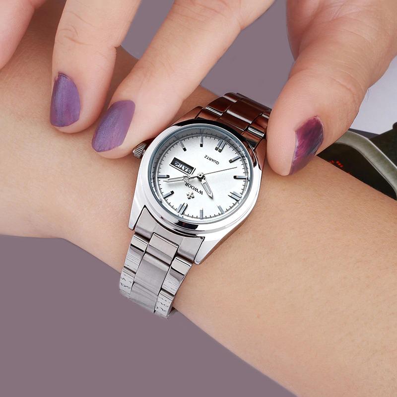 Watch - Classic Full Silver Stainless Steel Quartz Watch