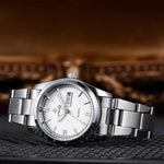 Watch - Classic Full Silver Stainless Steel Quartz Watch