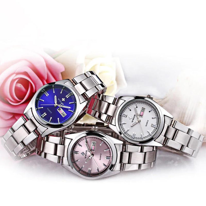 Watch - Classic Full Silver Stainless Steel Quartz Watch