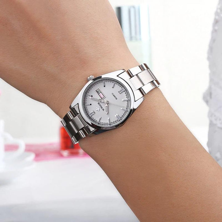 Watch - Classic Full Silver Stainless Steel Quartz Watch