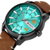 Watch - Classic Round Dial Leather Strap Quartz Watch