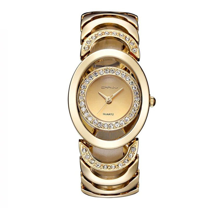 Watch - Classy Rhinestone Adorned Quartz Watch