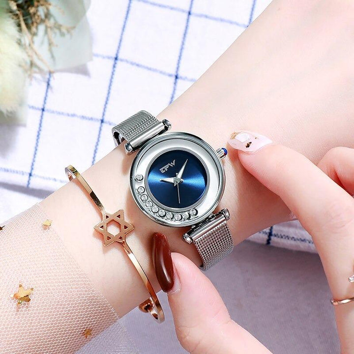 Watch - Classy Rolling Rhinestone Dial Quartz Watch