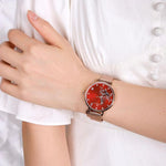 Colorful Sequins Embellish Flying Butterfly Dial Quartz Watches