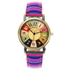 Watch - Colorful Retro Pattern Denim Canvas Band Quartz Watch