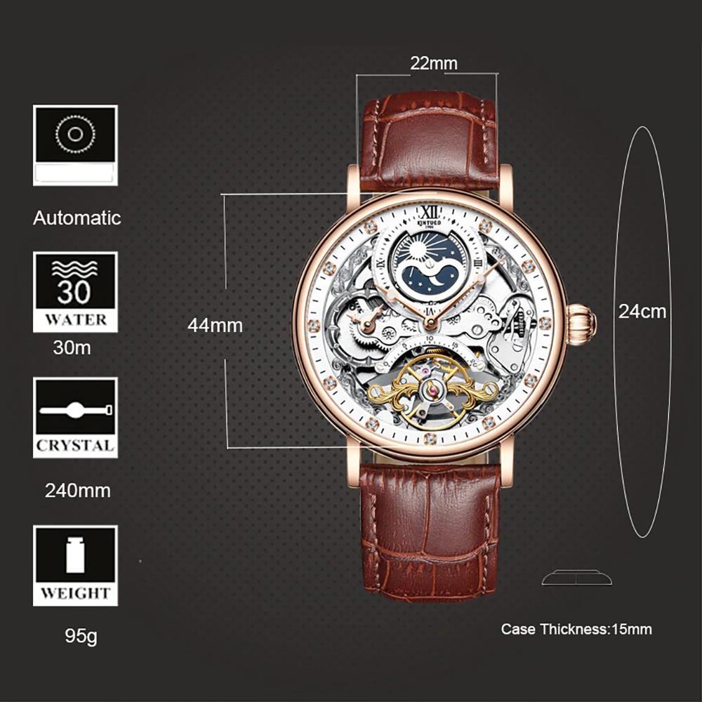 Watch - Cool Skeleton Watch With Rhinestone Dial Automatic Watch