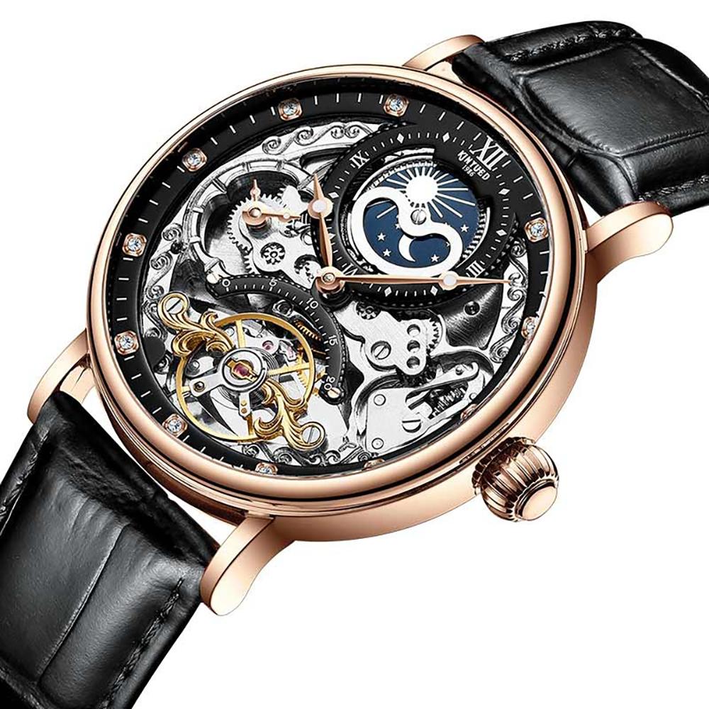 Watch - Cool Skeleton Watch With Rhinestone Dial Automatic Watch