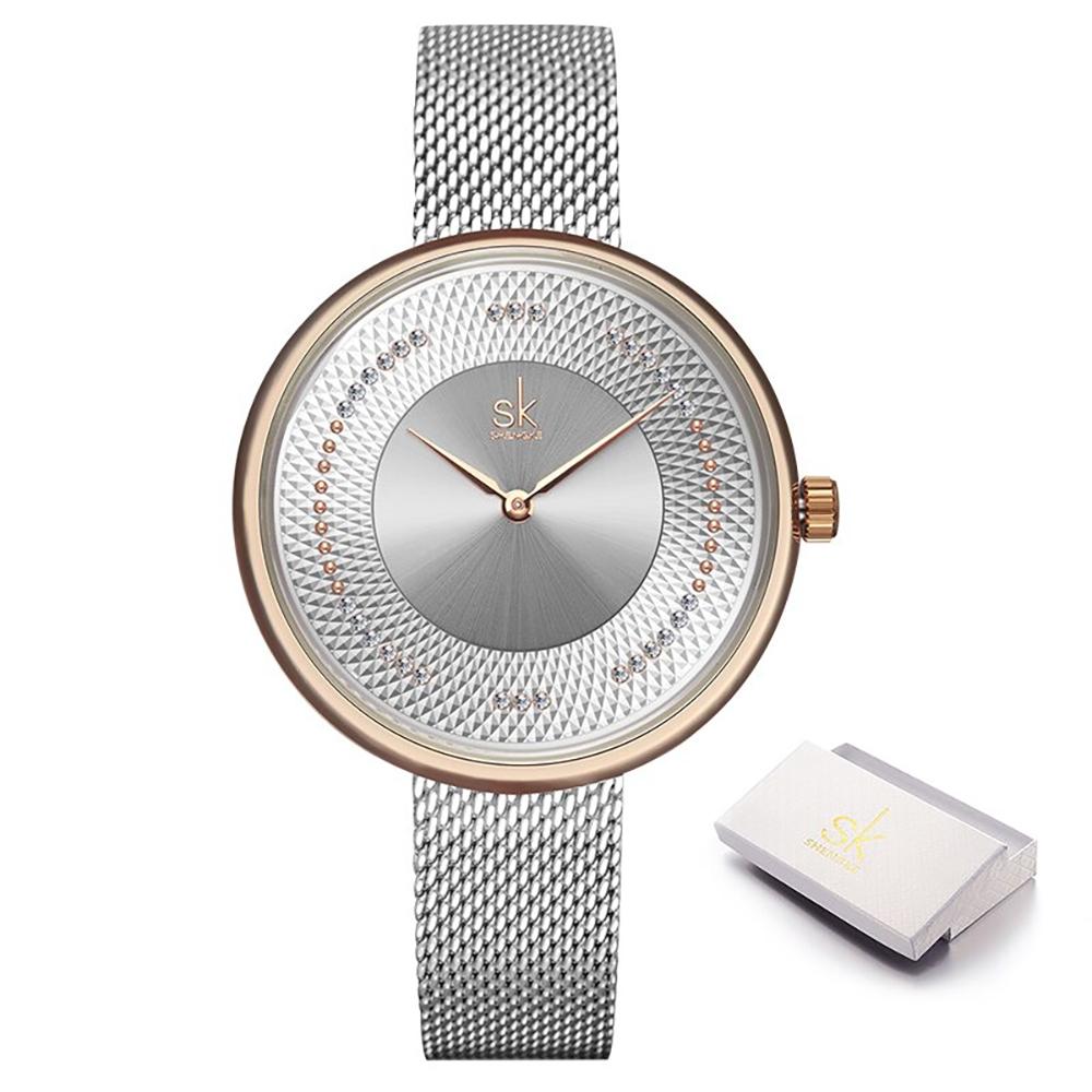 Watch - Creative Dial Design With Steel Mesh Strap Quartz Watch