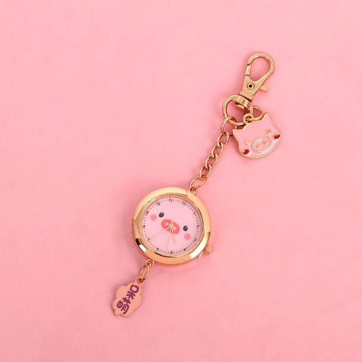 Watch - Cute Cartoon Cat Pocket Watch Keychain