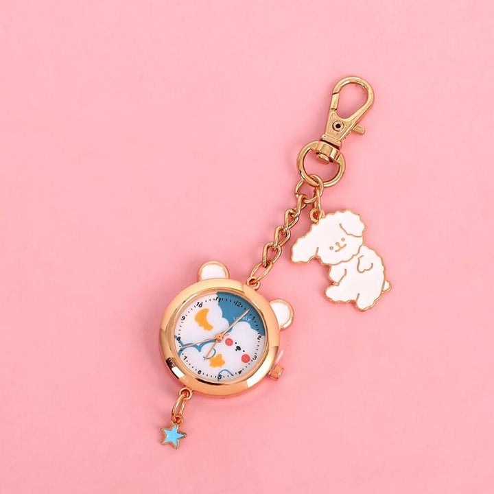 Watch - Cute Cartoon Cat Pocket Watch Keychain