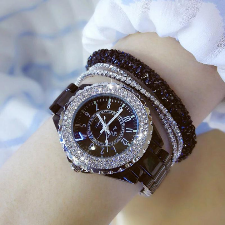 Dazzling Bejeweled Wrist Watch For Women