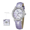 Watch - Dazzling Crystal Dial With Leather Strap Quartz Watch
