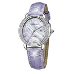 Watch - Dazzling Crystal Dial With Leather Strap Quartz Watch