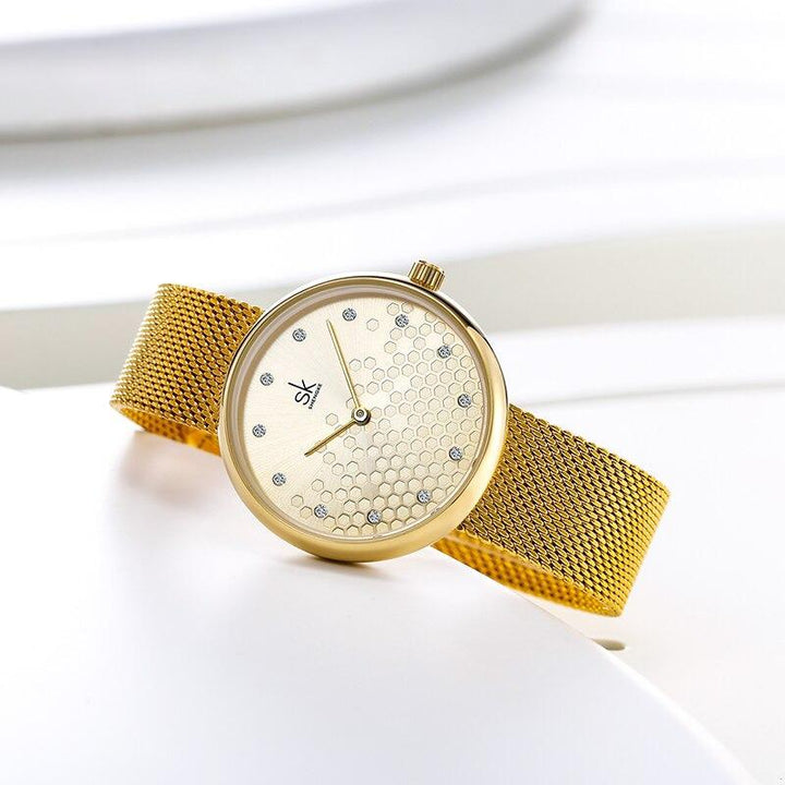 Watch - Dazzling Honeycomb Dial Quartz Watch