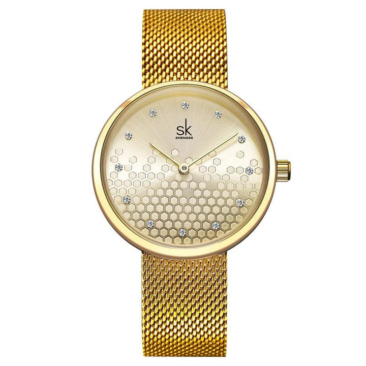 Watch - Dazzling Honeycomb Dial Quartz Watch