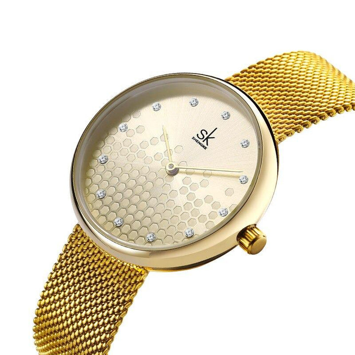 Watch - Dazzling Honeycomb Dial Quartz Watch